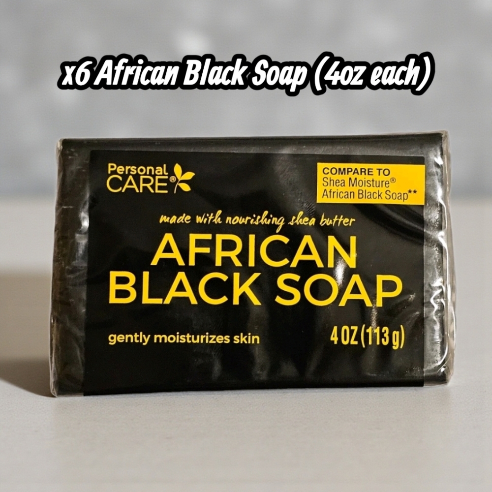 x6 Personal Care African Black Soap